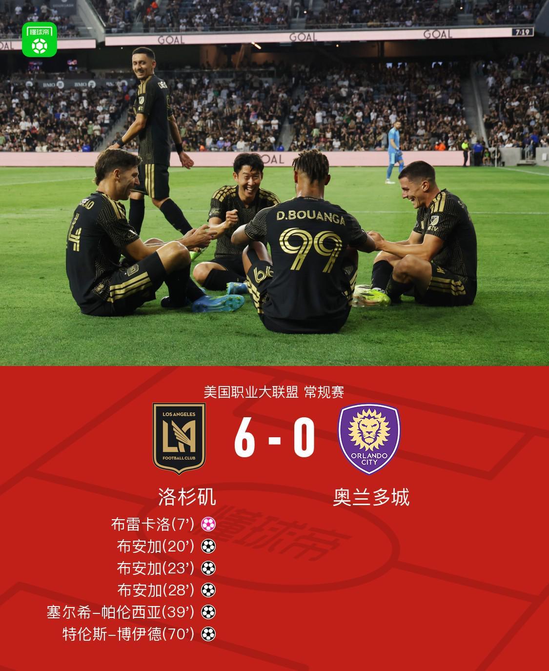 开云登录入口-洛杉矶6-0奥兰多城,孙兴慜半场4助攻+造乌龙,布安加8分钟戴帽